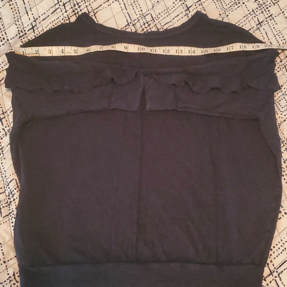 One Eleven Cozy Navy Blue Ruffle Sweatshirt - Picture 4 of 6